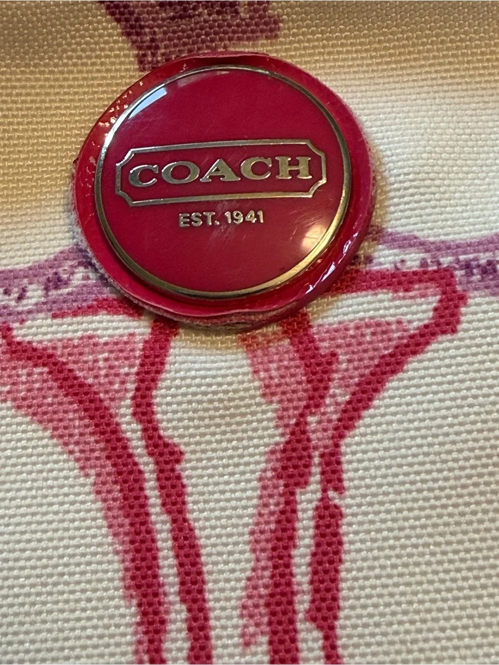 Coach Multicolor Signature Crossbody with Pink Strap with matching Wallet!!